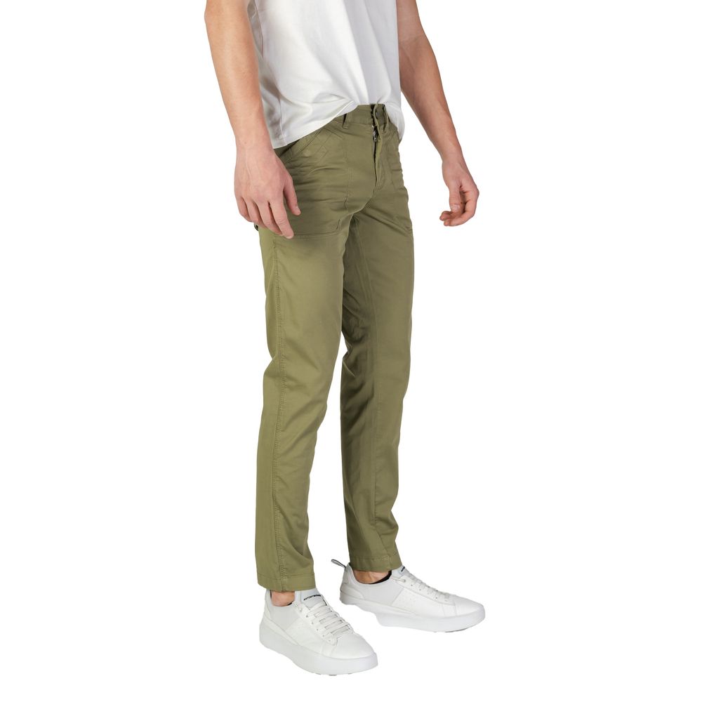 Refrigiwear Green Cotton Casual Pants Refrigiwear