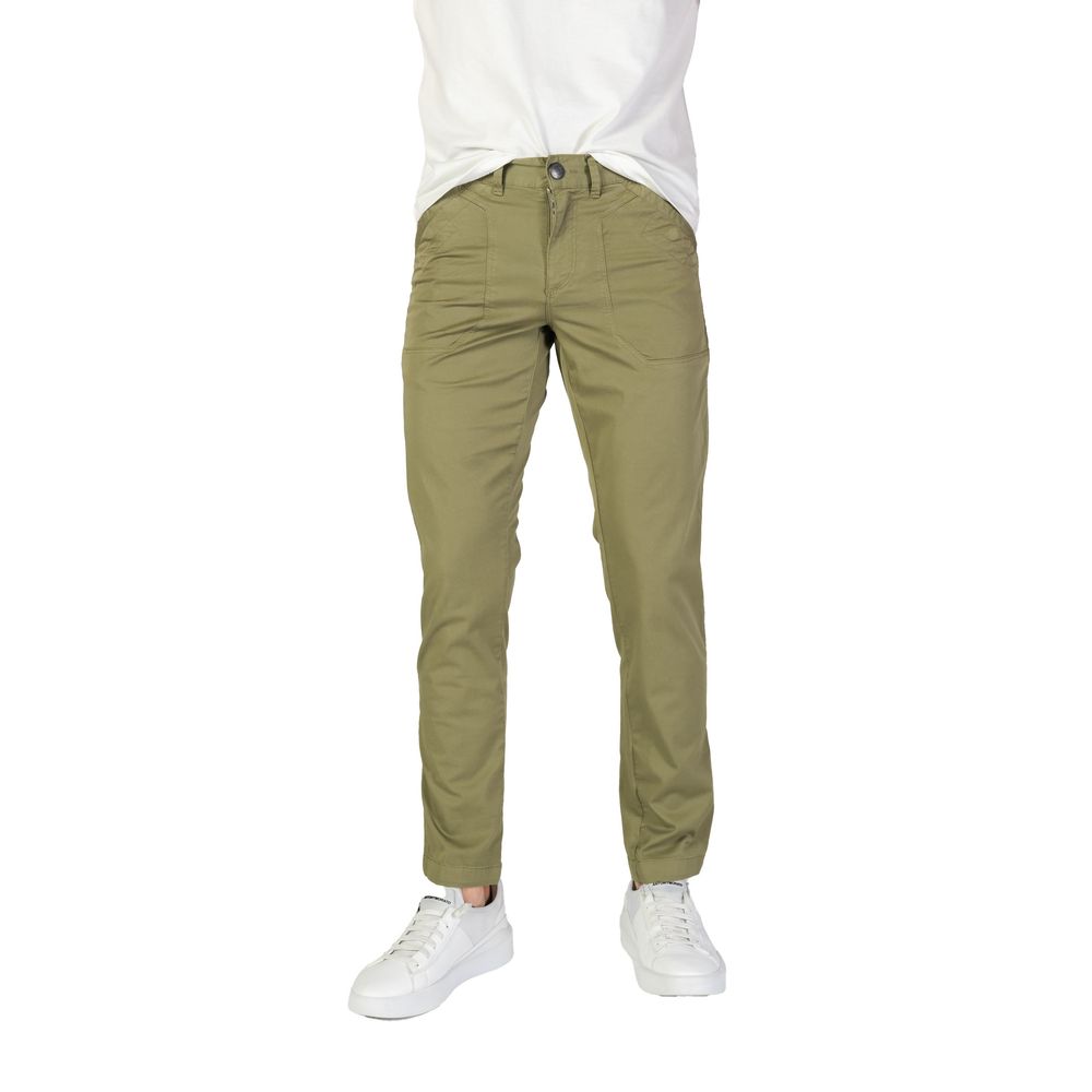 Refrigiwear Green Cotton Casual Pants Refrigiwear