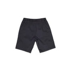 Black cotton Bermuda shorts by Refrigiwear with a relaxed fit and casual style, shown on a model.
