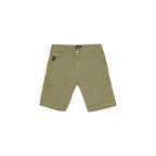 Refrigiwear green cotton Bermuda shorts with a relaxed fit and adjustable waistband, suitable for casual summer wear.