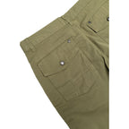 Refrigiwear green cotton Bermuda shorts displayed on a model, featuring a relaxed fit and casual style for warm weather.