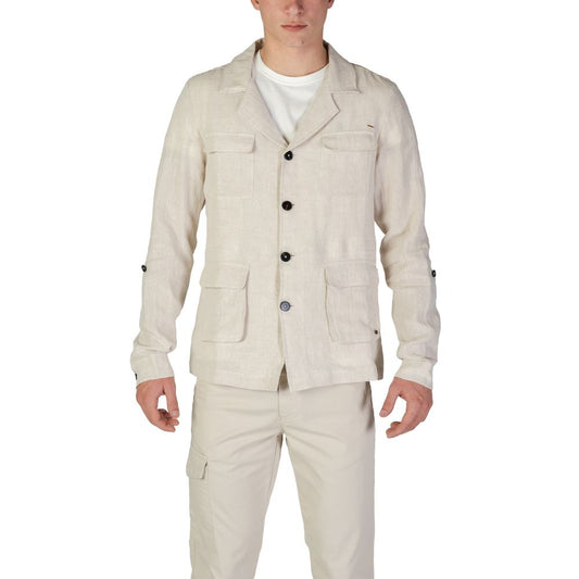 In My Hood Beige Linen Blazer In My Hood