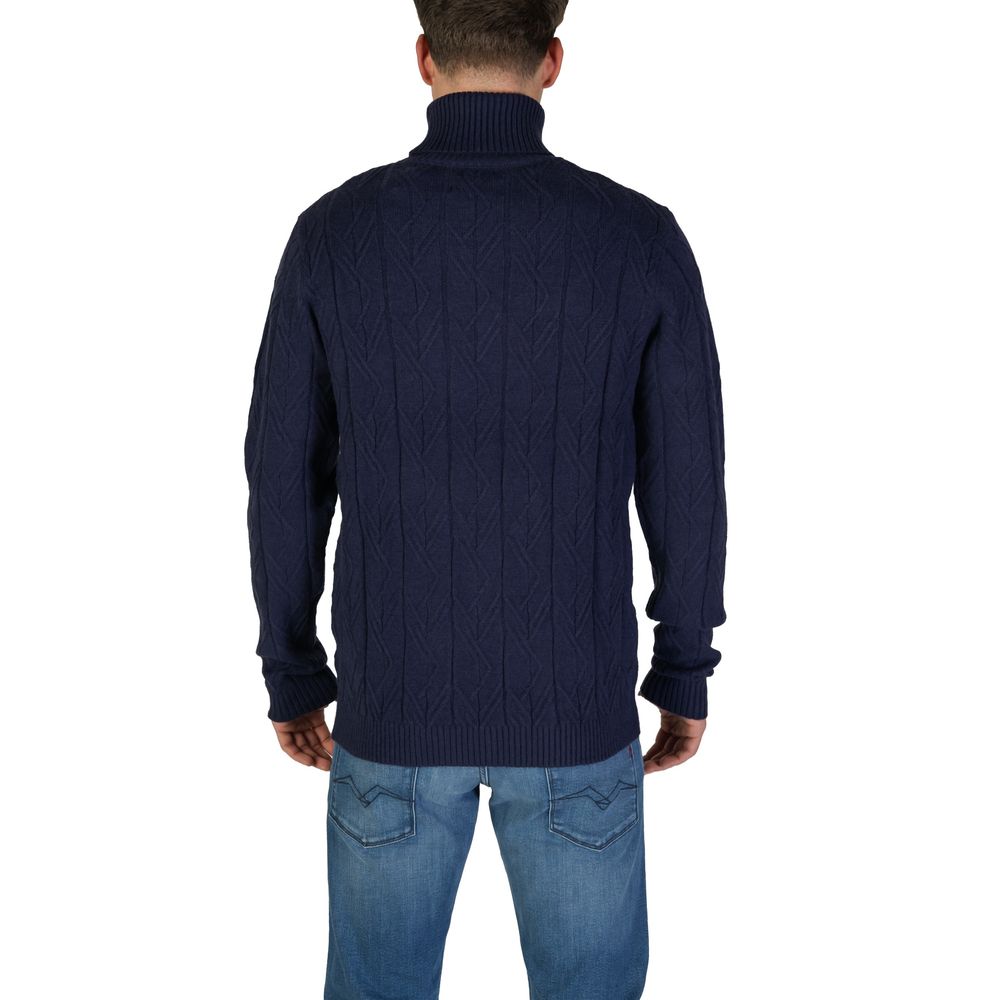 In My Hood Blue Polyester Turtleneck In My Hood
