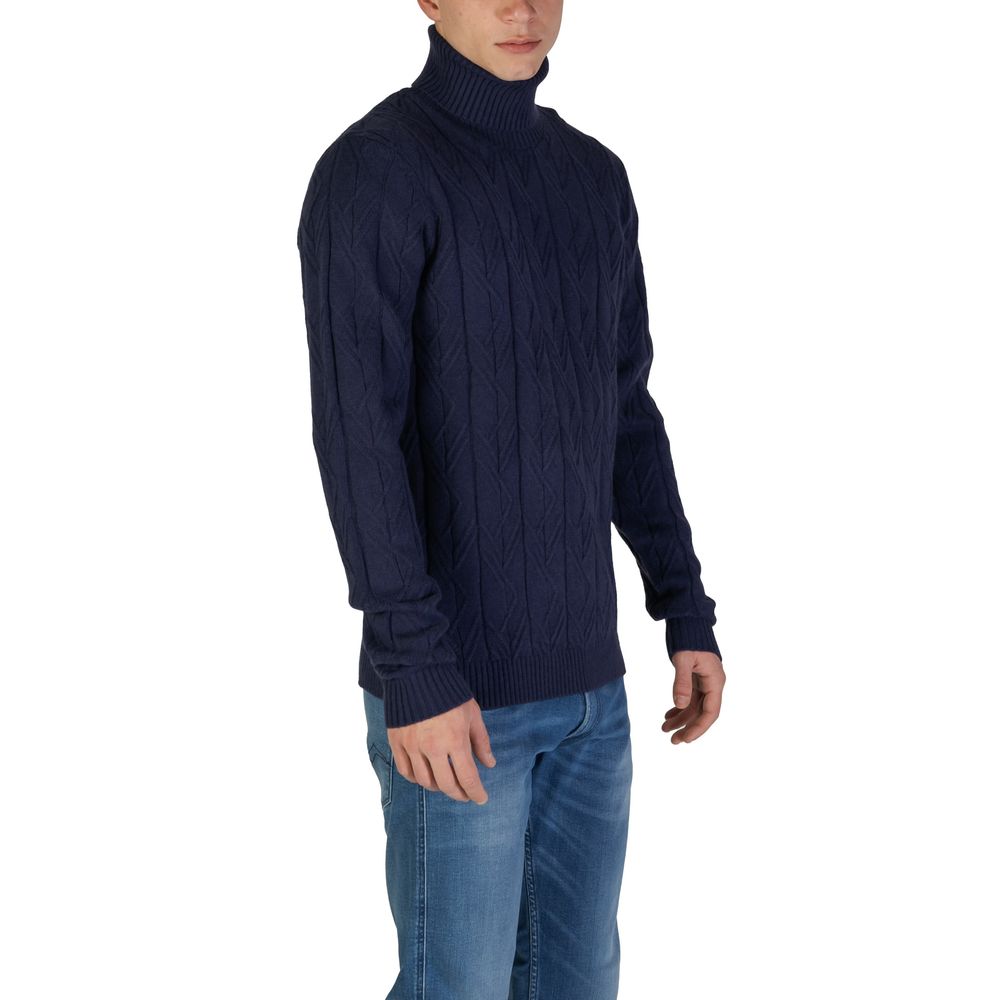 In My Hood Blue Polyester Turtleneck In My Hood