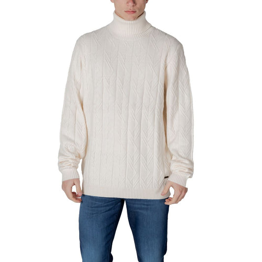 In My Hood Cream Polyester Turtleneck In My Hood