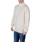 In My Hood Cream Polyester Turtleneck In My Hood