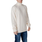 In My Hood Cream Polyester Turtleneck In My Hood