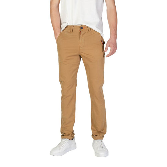 Superdry Beige Cotton Skinny Pants Superdry