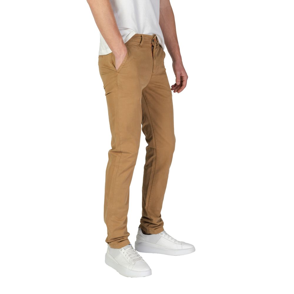 Superdry Beige Cotton Skinny Pants Superdry
