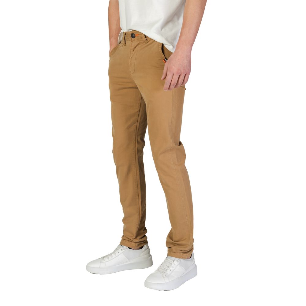 Superdry Beige Cotton Skinny Pants Superdry
