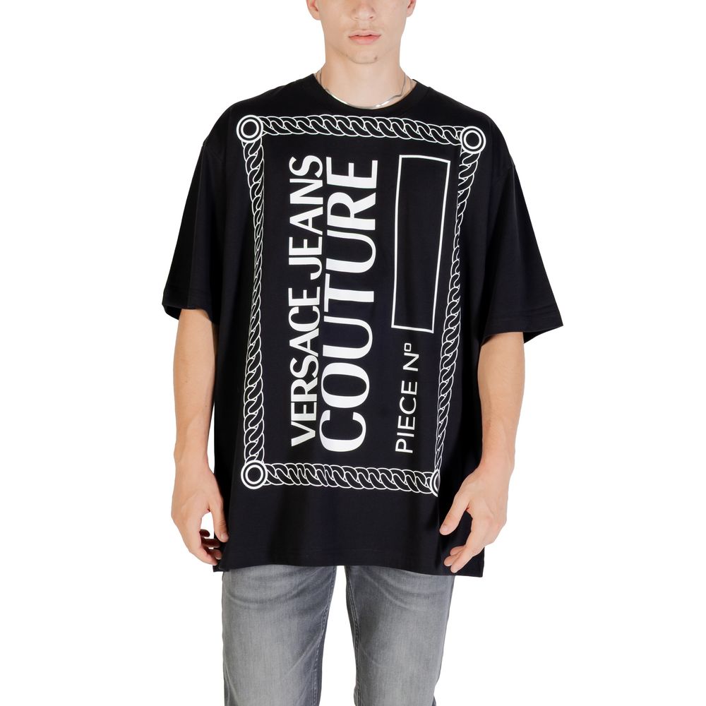 Versace Jeans Black Cotton T-Shirt Versace Jeans