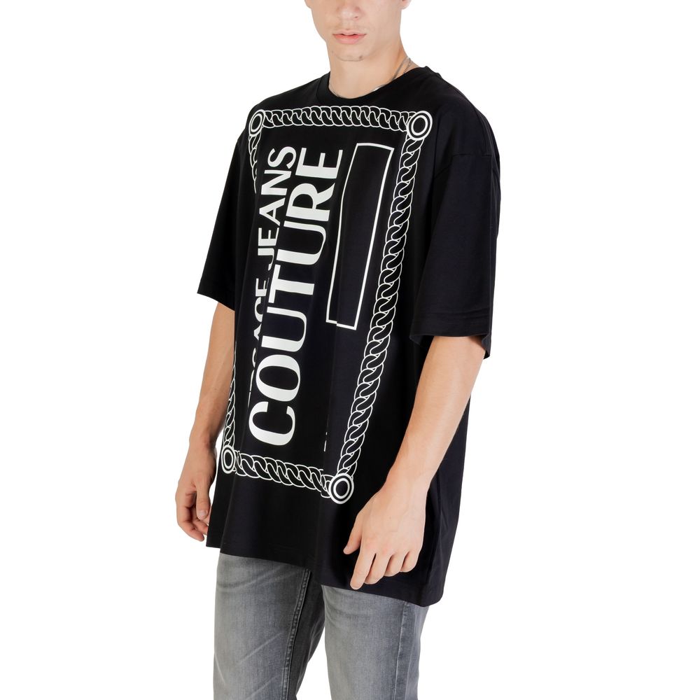 Versace Jeans Black Cotton T-Shirt Versace Jeans