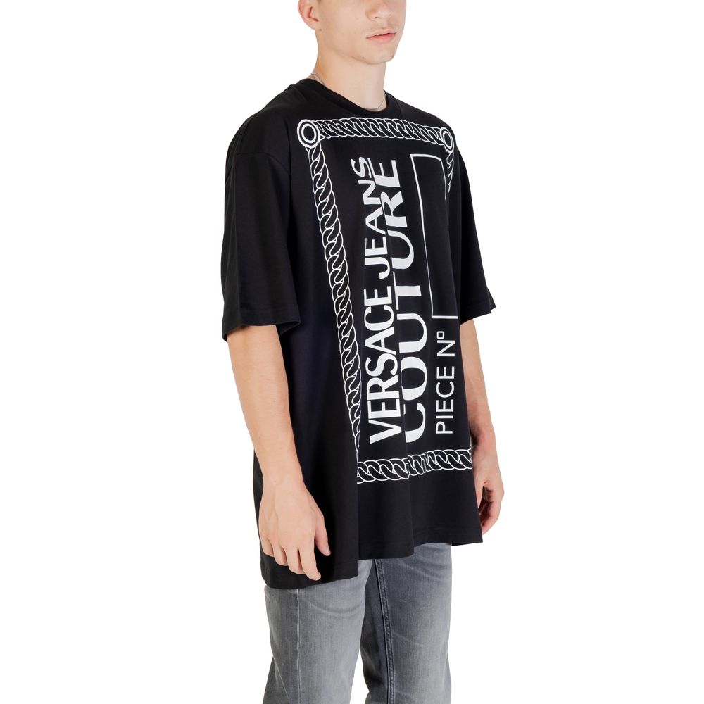Versace Jeans Black Cotton T-Shirt Versace Jeans