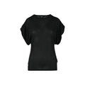 Dondup Black Viscose T-Shirt Dondup