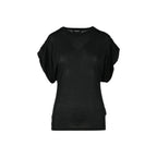 Dondup Black Viscose T-Shirt Dondup