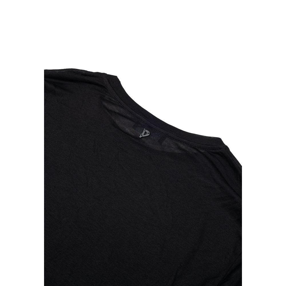 Dondup Black Viscose T-Shirt Dondup
