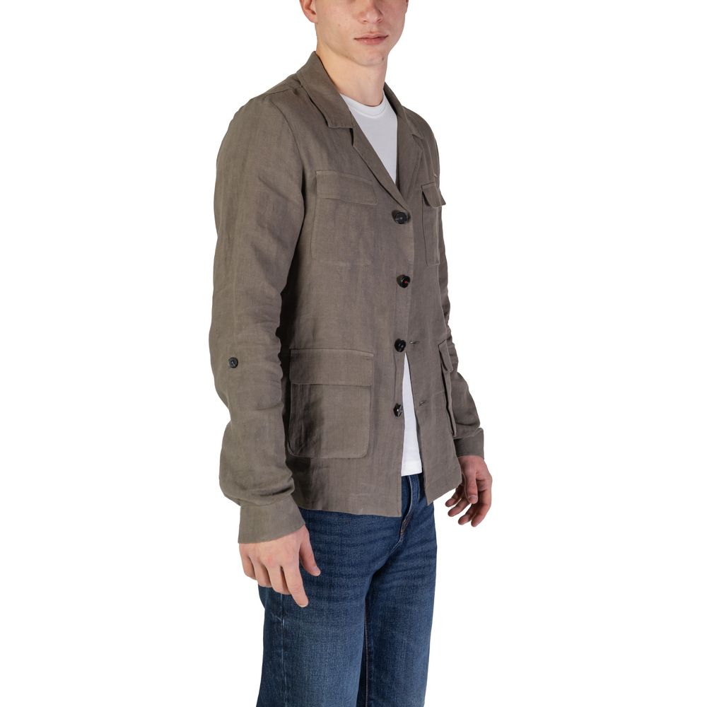 In My Hood Green Linen Blazer In My Hood