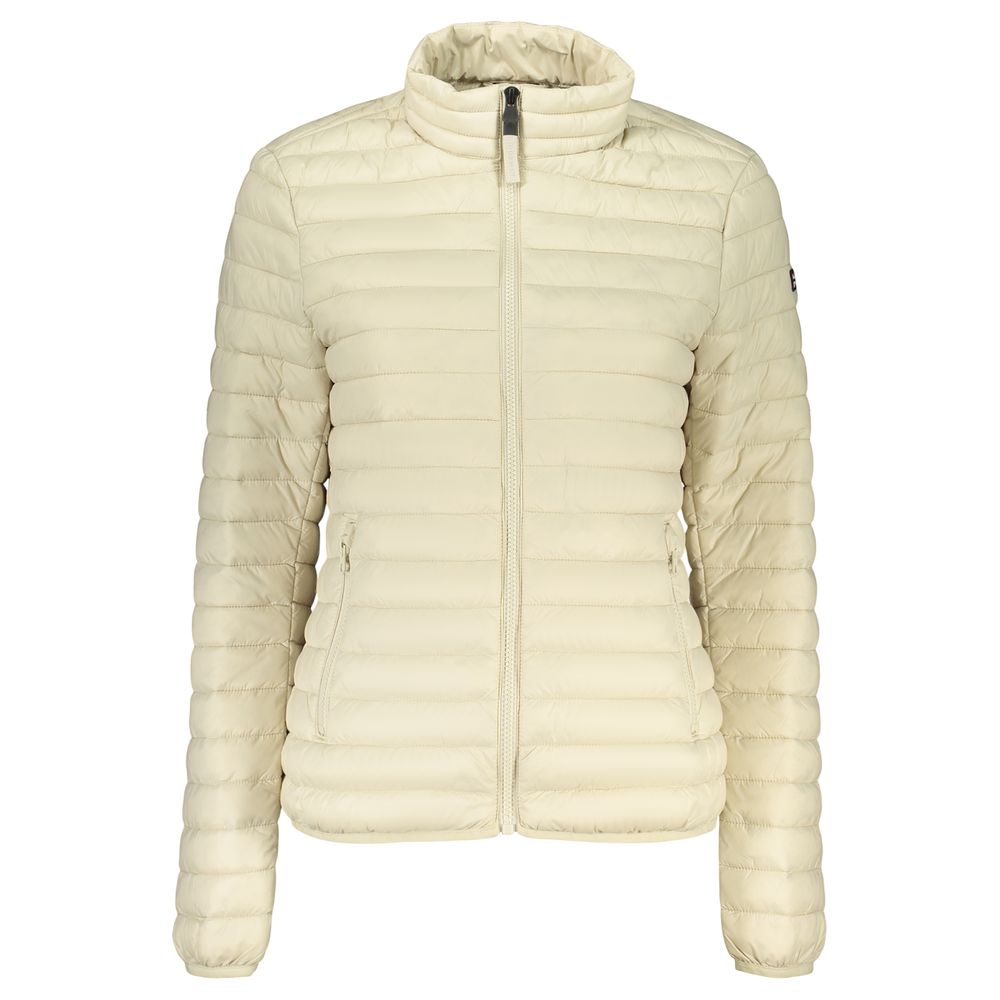 Beige Norway 1963 polyamide women's jacket displayed with front zipper and collar, lightweight outerwear for women.