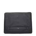 Dolce & Gabbana gray fabric clutch bag with sleek design and subtle texture, perfect for elegant evening accessories.
