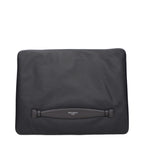Dolce & Gabbana gray fabric clutch bag with sleek design and subtle texture, perfect for elegant evening accessories.