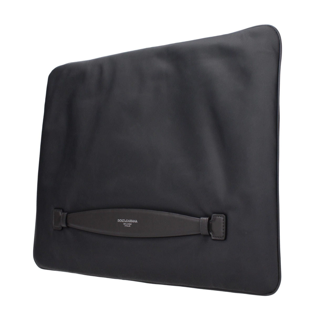 Dolce & Gabbana gray fabric clutch bag with sleek design and subtle texture, perfect for evening or formal occasions.