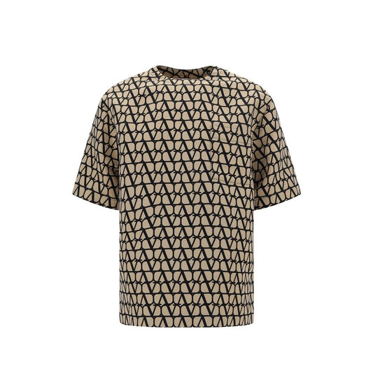 Valentino Garavani Brown Silk T-Shirt Valentino Garavani