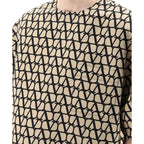 Brown silk T-shirt by Valentino Garavani featuring a smooth fabric and classic fit, shown on a plain background.