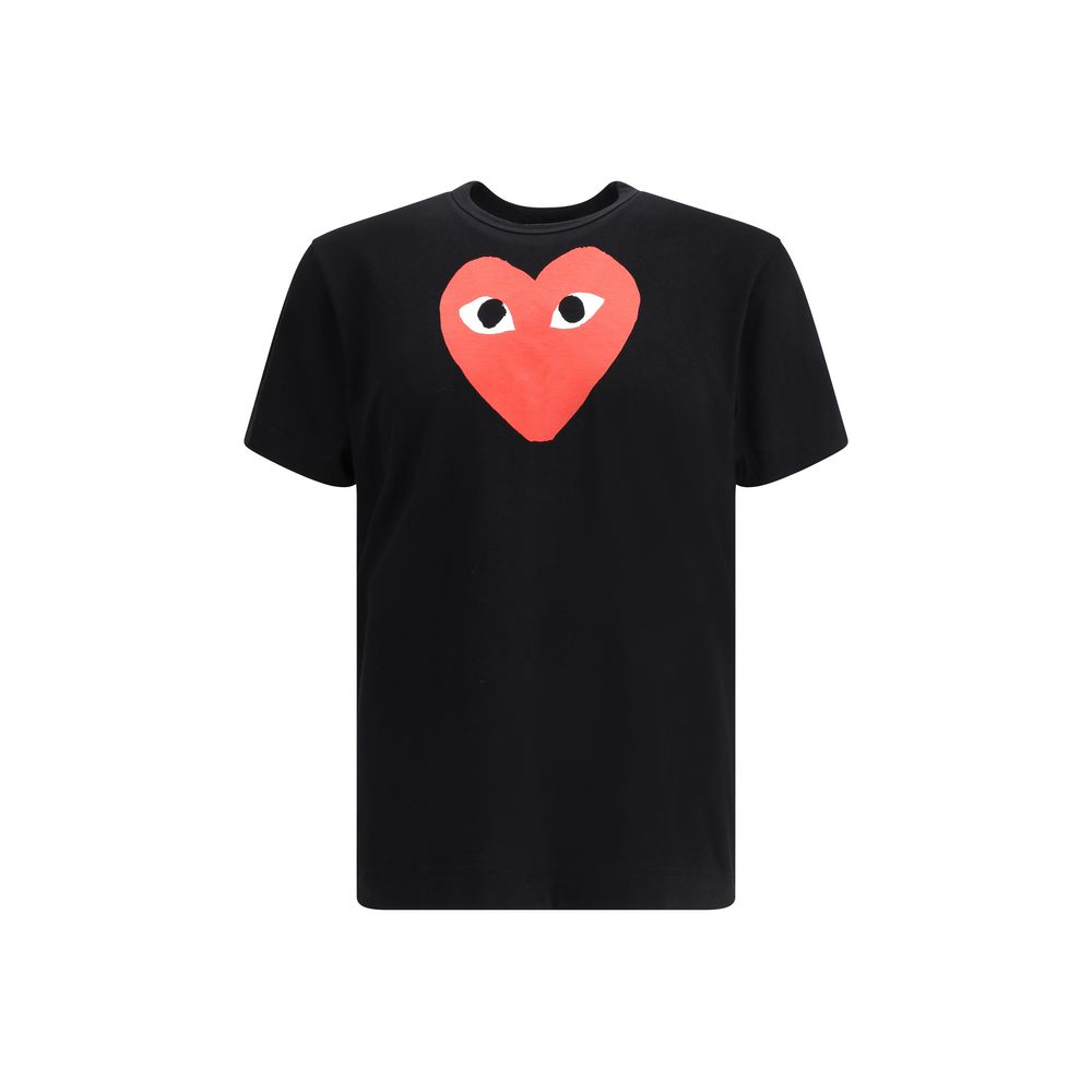 Comme Des Garçons Play Black Cotton T-Shirt Comme Des Garçons Play