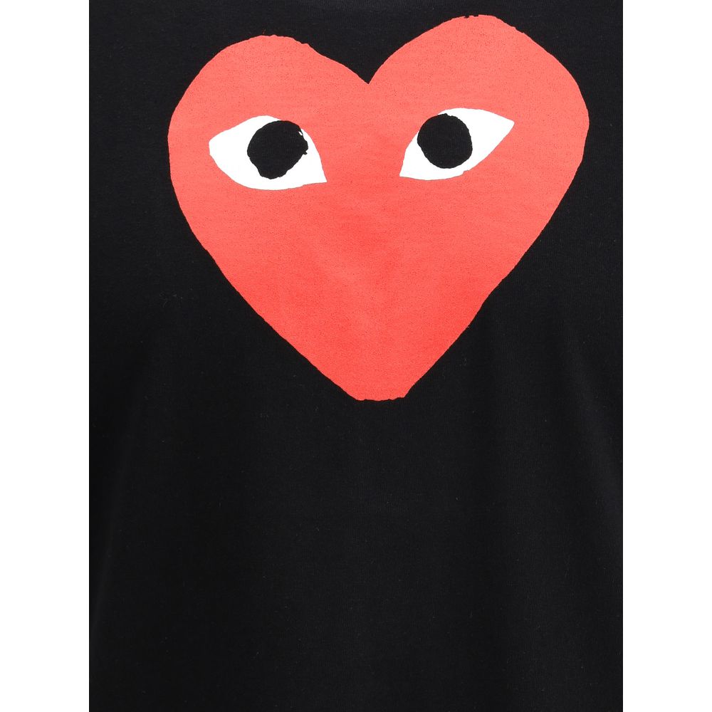 Comme Des Garçons Play Black Cotton T-Shirt Comme Des Garçons Play