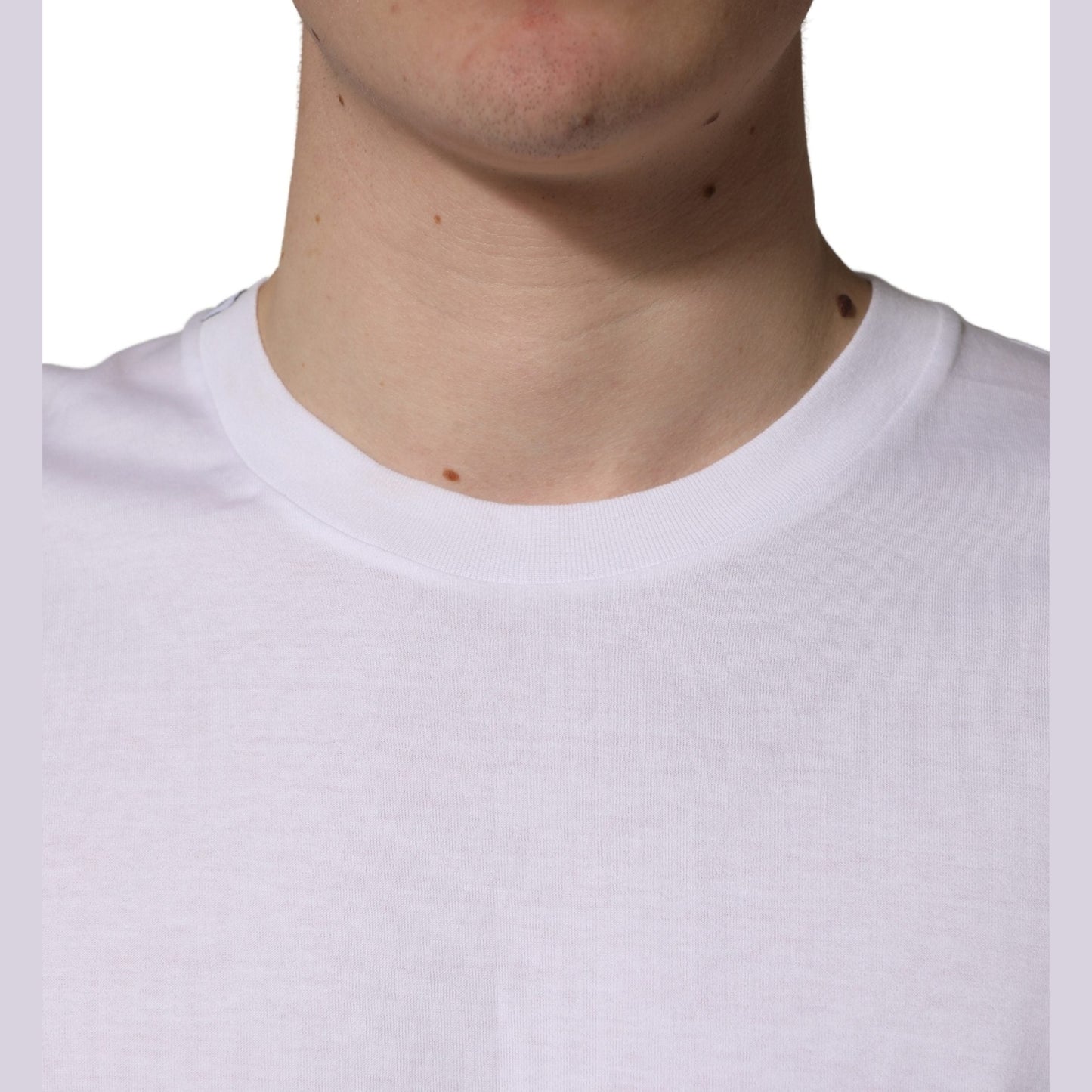 Dolce & Gabbana White Oversized Cotton Men Crew Neck T-shirt