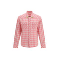 Versace Red Cotton Pattern Shirt