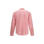 Versace Red Cotton Pattern Shirt