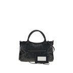 Balenciaga Black Lamb Ovis Aries Shoulder Bag - Eljoys Fashion 