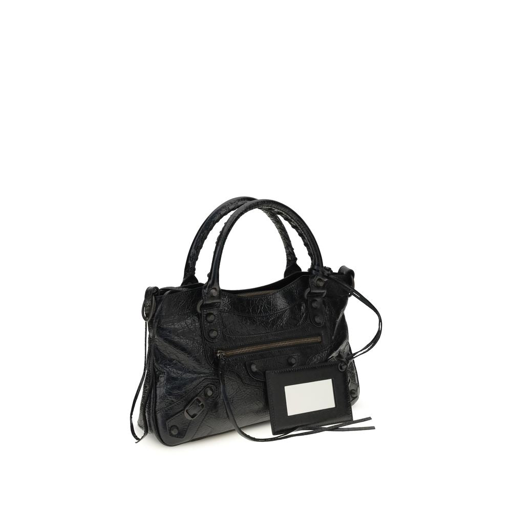 Balenciaga Black Lamb Ovis Aries Shoulder Bag - Eljoys Fashion 