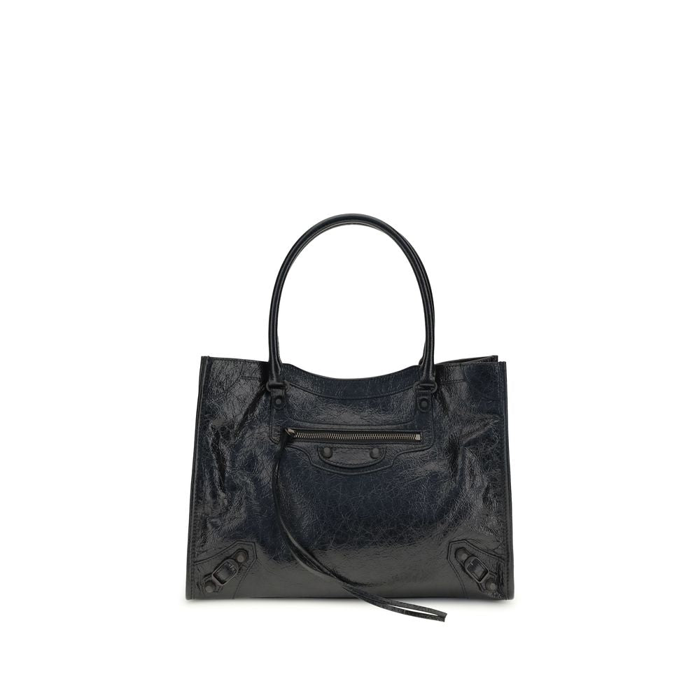 Black Balenciaga Lamb Ovis Aries shoulder bag with sleek design and subtle branding, featuring a shoulder strap and structured silhouette.