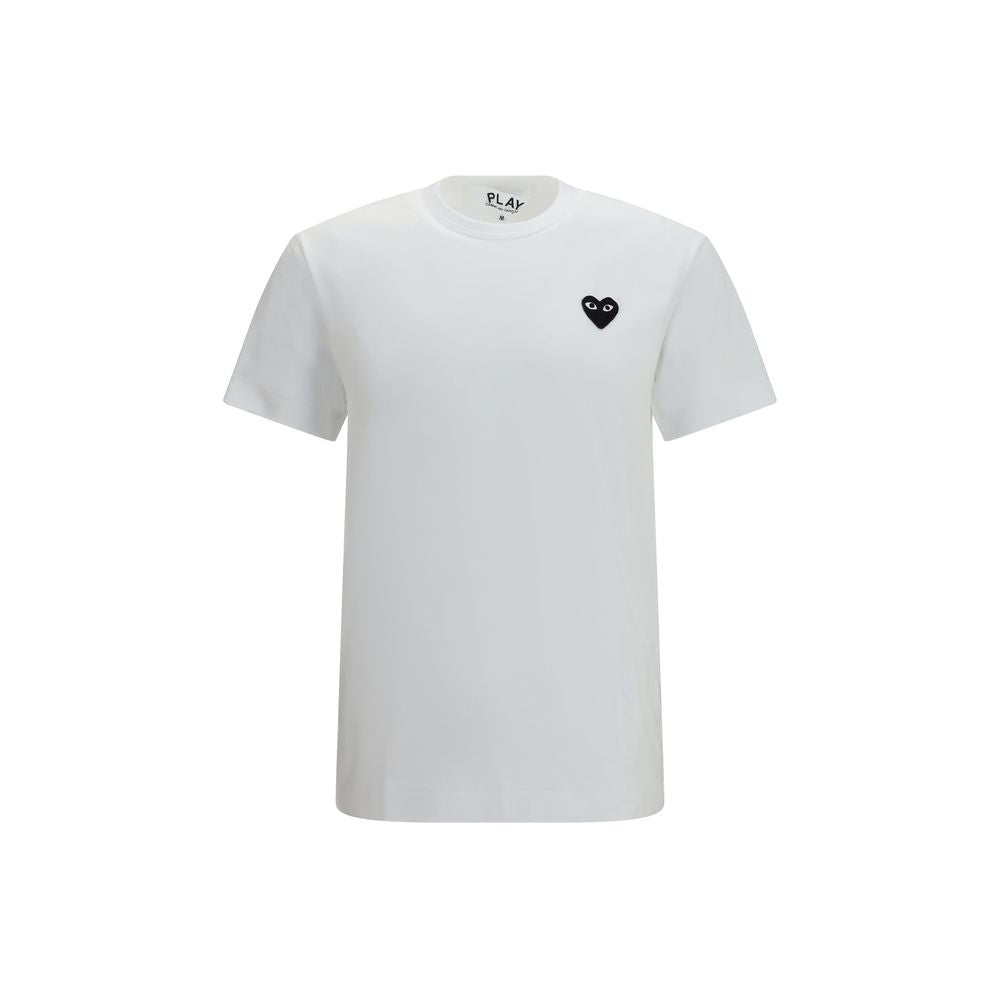 Comme Des Garçons Play White Cotton T-Shirt Comme Des Garçons Play
