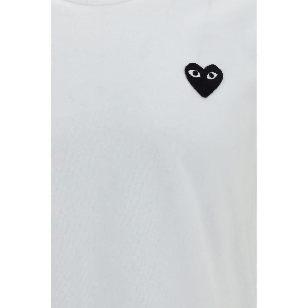 Comme Des Garçons Play White Cotton T-Shirt Comme Des Garçons Play