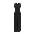 Ami Paris Black Viscose Casual Dress Ami Paris