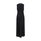 Ami Paris Black Viscose Casual Dress Ami Paris