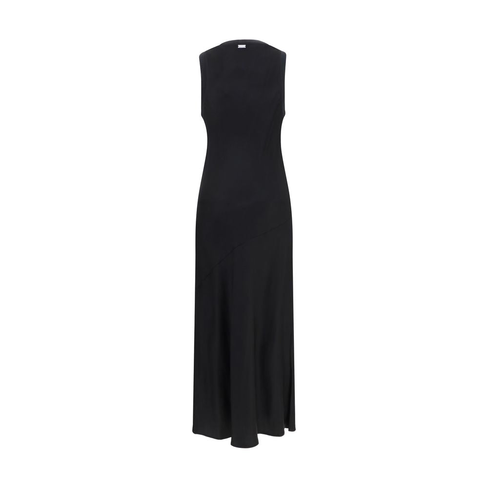 Ami Paris Black Viscose Casual Dress Ami Paris