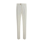 Brunello Cucinelli White Linen Casual Pants Brunello Cucinelli