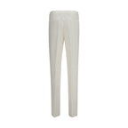 Brunello Cucinelli White Linen Casual Pants Brunello Cucinelli