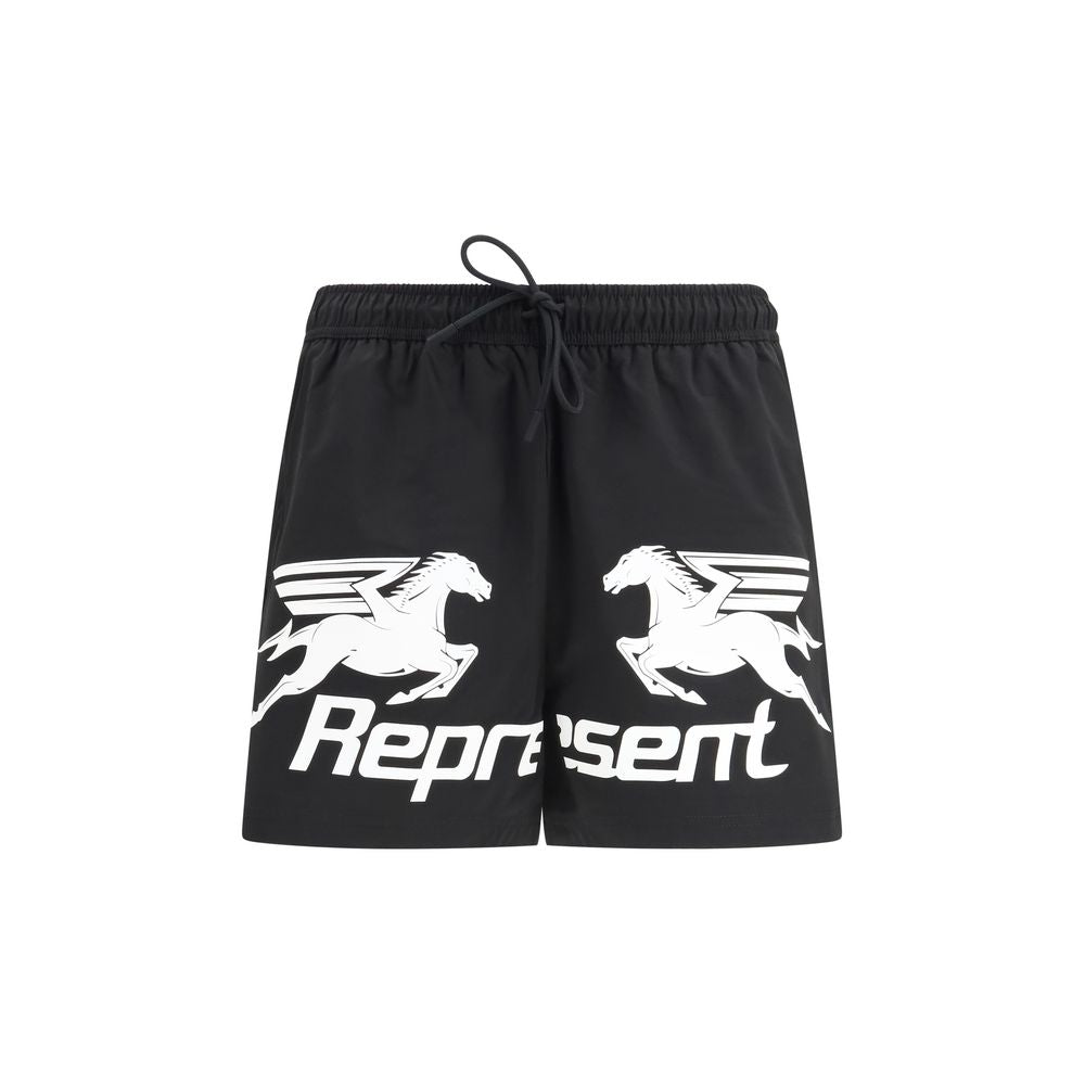 Represent Black Polyester Shorts - Eljoys Fashion 