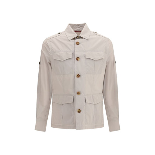 Brunello Cucinelli Beige Cotton Coat Brunello Cucinelli