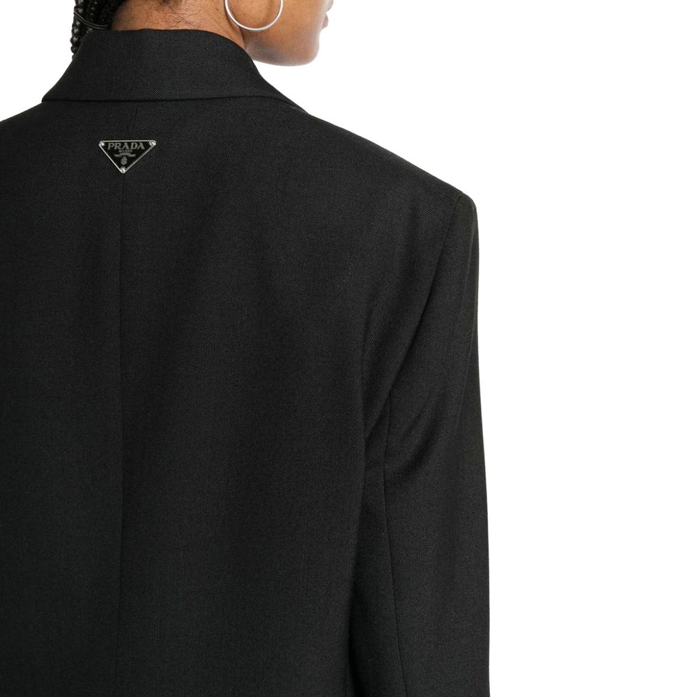 Prada Black Virgin Wool Blazer Prada
