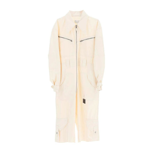 Maison Margiela White Cotton Jumpsuit Maison Margiela