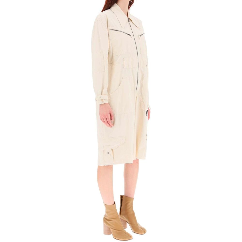 Maison Margiela White Cotton Jumpsuit Maison Margiela