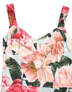 Dolce & Gabbana Multicolor Floral Print Viscose Sheath Dress