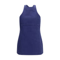 Blue cotton casual dress by Miu Miu, featuring a relaxed fit and stylish design, perfect for everyday wear.