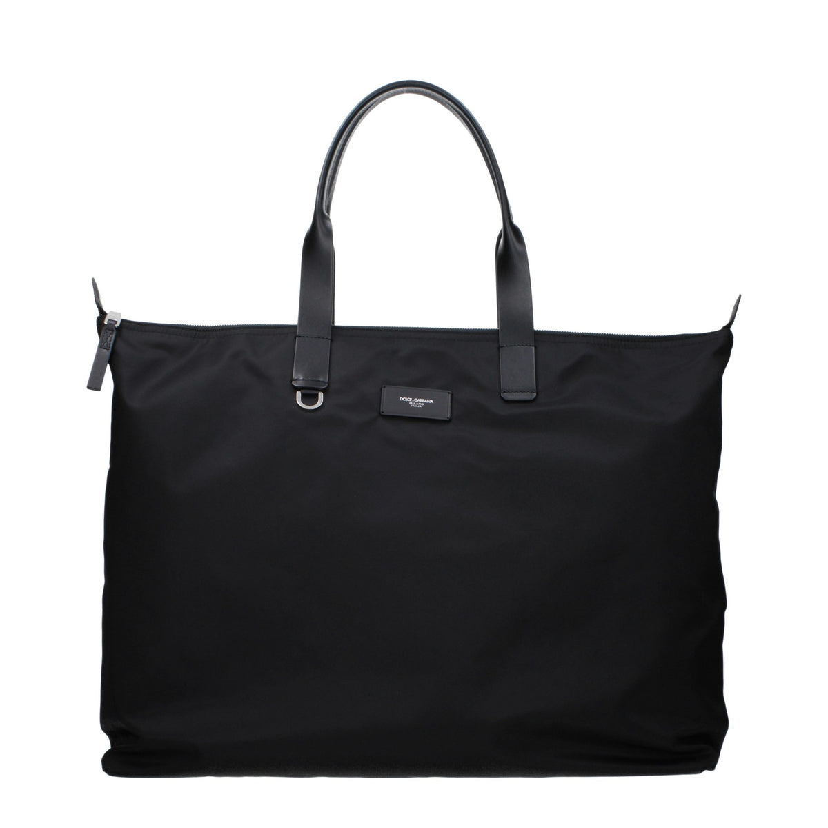 Dolce & Gabbana black nylon shoulder bag with sleek design and adjustable strap, stylish accessory for everyday use.